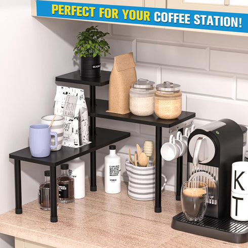 Countertop 3 Counter, JayRex Corner Shelf, Tier Shelf Moveable Organizer for Bathroom Make Up, Dresser Table, Desktop