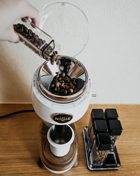 6 Set 25-28g Normcore Tubes Coffee Bean Cellars with Stand & Hopper - Single Dose Coffee Bean Vaults - Espresso Bean