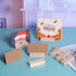 20 Pieces Rustic Wooden Place Card Holders with Brown Paper Cards for Wedding Reception Party Decoration, 2.75inch