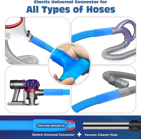 2 Pieces Dryer Vent Cleaner Kit, Compatible with All Vacuum Cleaners, Lint Brush and Hose Attachment