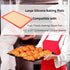 Silicone Baking Mats for 2/3 Size Pan, Non-Stick Baking Sheet Liners for Cookies, Pastries, 15 x 21-inch