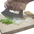 TLIOCAS Set,Mezzaluna 7inch Alaska Ulu Knife Mezzaluna Cutter n Chopping Bowl Mincing Chopper with Base n Recessed