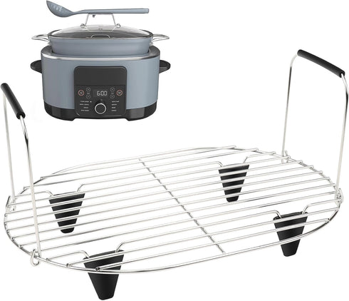 BYKITCHEN Roast and Steamer Rack, Compatible with Ninja Foodi Possible Cooker Pro 8.5 Quart Accessories