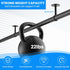 SDTC Tech 1-1/4 Inch Curtain Rod Ceiling-Mount Bracket - Stainless Steel Flange Rod Holder with Matching Screws, Black