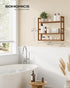 3-Tier 5.9 23.6 21.3 Inches, UBCB013K01 SONGMICS Bamboo Bathroom Shelf, Adjustable Plants Rack, Wall-Mounted or Stand
