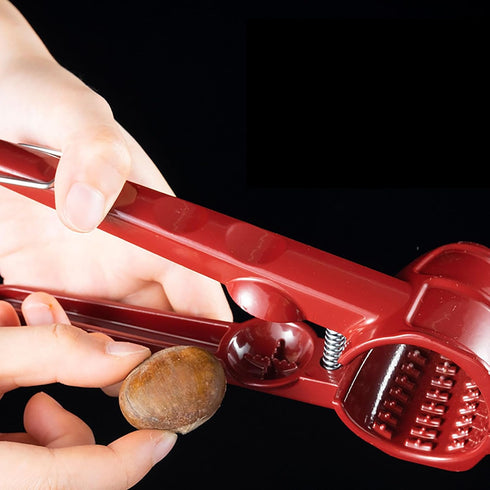 7 Inch 2 Nut Cracker, Holes Red Alloy Walnut Clip Press Easy for Peanuts, Chinese Chestnut, Walnuts and All Nuts (red)