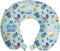 Ambesonne Cartoon Travel Pillow Neck Rest, Sleep Crescent Moon Pacifier Star Polka