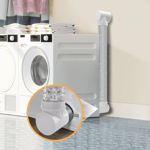 Dryer Connection Kit, Space Saving Dryer Vent, 90 Degree Elbow, Connector Kit for Tight Space