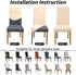 Set 6,Stretch Velvet Dining Chair Covers,Dining Room Chair Covers of Kitchen Chair Cover,Soft Washable Dining Chair