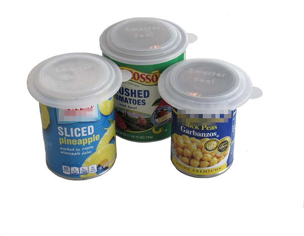 Smarter-Seal Food Can Lids/Covers, 8-Pack Clear Color, 4 Small & 4 Large Lids
