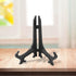 24 Pcs Black Plastic Easels, 3 Inch Plate & Picture Frame Stand Holder, Acrylic Display Easels for Baseball Cards