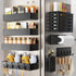 Magnetic Spice Rack for Refrigerator,8 Pack Magnetic Shelf,Fridge Magnet Organizer with Paper