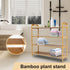 4 Closet (27.5" 9.25" 27.1") Tier Bamboo Shoe Rack, Free Standing Shoe Racks, Shoes Rack Organizer, Bamboo Wood Shoe