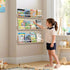birola Bookshelf,Set 3 3) Nursery of White Wood Floating Bookshelf for Kids,Nursery Shelves for Wall,Bathroom Decor