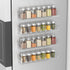 PMMASTO 2 (Clear-4 Pack) Adhesive Acrylic Spice Rack Organizer for Wall with Nano Double Sided Tape, Spice Shelf