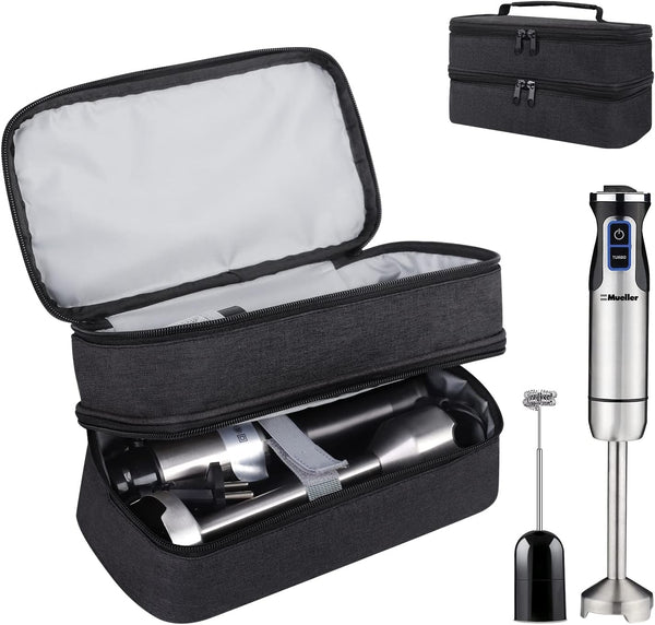 Storage Bag for Hand Blender, Carrying Case for Immersion Blender Handheld, Stick Blender Travel Storage Organizer (Bag