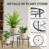 5-piece set (5, of metal plant potted flower racks, heavy-duty flower pot plant racks of different sizes, iron flower