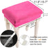 Set 4, 4 Counts) SINOSSO Vanity Stool Covers of Super Soft Velvet Stretch Washable Saddle Bar Stool Slipcover Bench