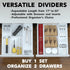 SpaceAid Bamboo Drawer Dividers with Inserts, Adjustable Kitchen Organizers, 4 Dividers (17-22 in, White)