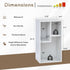 3-Cube 2-Tier VECELO Bookcase, Customized Storage Display Shelf, Bookshelf with Height Difference Fits Tallest