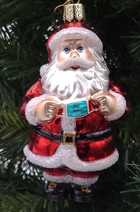 Old World Christmas Ornaments - Santa Revealed Glass Blown Ornaments for Christmas Tree