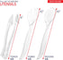 Disposable Plastic Serving Utensils - Set of 18 Clear Buffet Serving Utensils, 6 Each 6" Serving Tongs, 10” Serving Spoons, 10” Serving Forks, Party Utensils by Shop Square