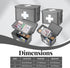 33 21 19 cm, 5 Flexzion Medicine Box, Home Pharmacy Box, x x Metal Medication Storage Box for Emergency, First Aid
