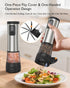 Set, 2-Speed Setting, 5 Electric Salt and Pepper Grinder Upgraded External Adjustable Coarseness, Battery Display
