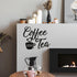 Ferraycle Coffee Sign Metal Hanging Wall Art, 12 x 10.2 Inch Black Wall Decor Cafe Bar Letter Sign for Cafe Farmhouse