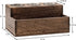 Rustic Wooden Hair Dryer Holder - Hair Tools Organizer with 3 Circular Holes and 1 Compartment for Bathroom Vanity