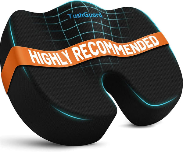 TushGuard Seat Cushion, Office Chair Cushions, Car Seat Cushion, Non-Slip Sciatica &