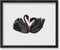 Poster Master Black Swans Poster, Swan Painting Print, Romantic Bedroom or Living Room Wall Decor, 8x10