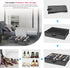 Onlyeasy Sturdy Under Bed Shoe Storage Organizer, Set of 2 for 12 to 24 Pairs with Clear Window