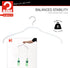 MAWA Ft Reston Lloyd Silhouette Non-Slip Space Saving Clothes Hanger, Set of 10, White