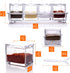 4 ME.FAN Clear Seasoning Rack Spice Pots - Piece Acrylic Seasoning Box - Storage Container Condiment Jars - Cruet