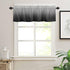 Valance Curtain for Kitchen, Ombre Black Grey Window Valance for Living Room, Rod Pocket Valances for Bedroom