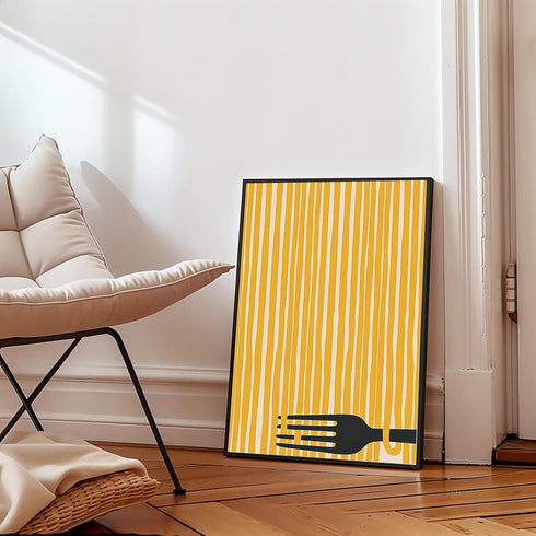 YOAXIVLK Room12"x16" Modern Kitchen Wall Decor Trendy Funny Kitchen Food Poster Retro Food Print Simple-line Home Wall