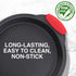 NutriChef Non Stick Round Cake Pan, 9.68 Inch Metal Bakeware with Silicone Handles, Easy-to-Clean, Dishwasher Safe