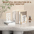4-Piece, VFINE Withe Bookend Tree Design Bookends for Shelves, Metal Book Ends for Desk, Decoration Stylish Bookshelf