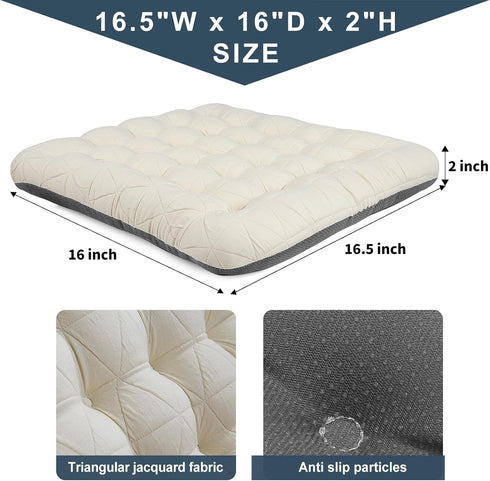 BUYUE Office Chair Cushion, Luxury Jacquard Anti-Skid Silicone Seat Cushion for Computer Desk Kitchen Chair (1 Count,