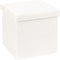 B FSOBEIIALEO Small Storage Ottoman Cube Sherpa Ottomans Foot Rest, Foldable Boucle