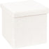 B FSOBEIIALEO Small Storage Ottoman Cube Sherpa Ottomans Foot Rest, Foldable Boucle