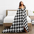 Perinsto 50"X40" Houndstooth Pattern Throw Blanket Ultra Soft Warm All Season Decorative Fleece Blankets for Bed Chair