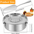 Flan Mold with Lid, Stainless Steel Baking Pan with Handle, 1.5QT Capacity for Cheesecake, Cupcake, Pudding