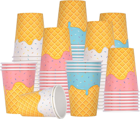 Gatherfun Ice Cream Party Supplies Set for Kids & Girls Birthday Paper