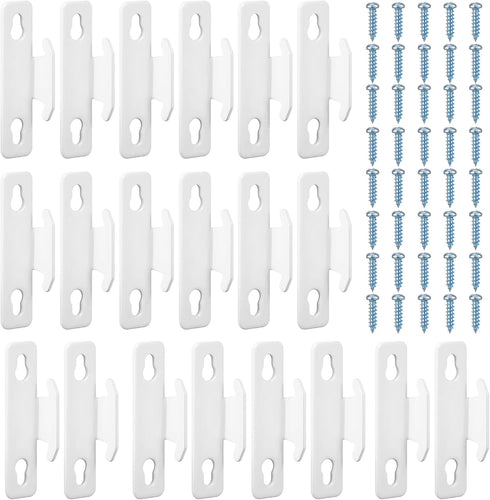 Sratte Curtain Rod Bracket, Single Bracket Hardware, Wall Bracket Hooks with Screws for Kitchen Accessories (White, 20