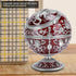 Vintage Windproof Ashtray with Lid, Metal Ball Cigarette Tabletop Ashtray in Wine Red Globe Fly Dragon Shape