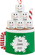 Personalized Marshmallow Family of 6 Christmas Ornament 2025 | Hot Cocoa &