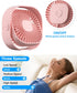 RJVW Small USB Desk Fan, 3 Speeds, 4 inch Portable Table Fan, 360° Rotatable for Home Office & Summer Gift