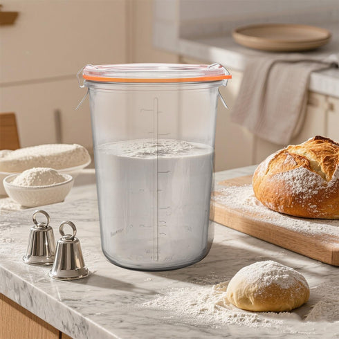 Jar,27oz Glass Sourdough Starter Wide Mouth Jars for Sourdough Starter,Airtight Food Storage Containers with Glass Lid